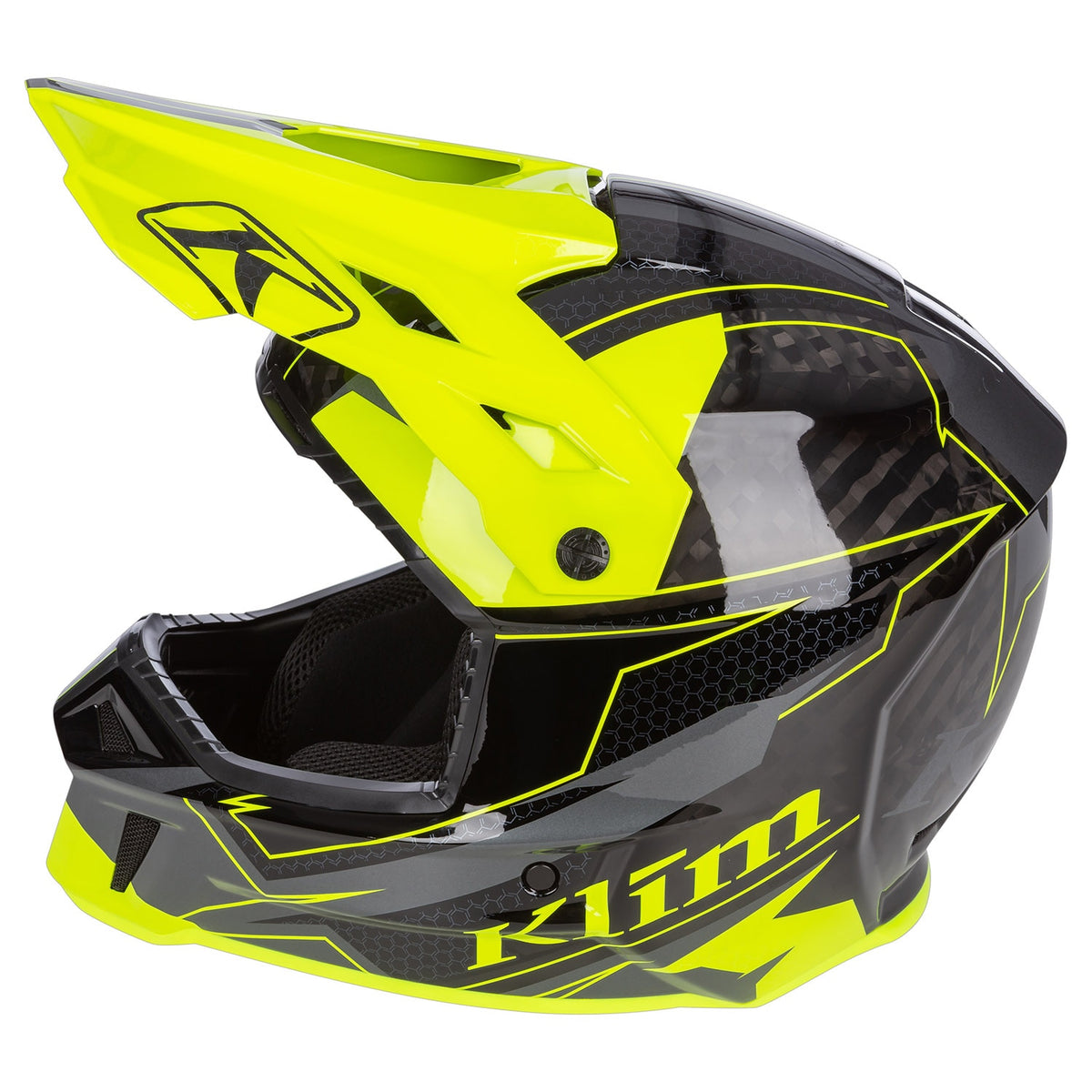 F3 Carbon Helmet ECE - Velocity Black - Hi-Vis