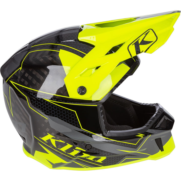 F3 Carbon Helmet ECE - Velocity Black - Hi-Vis