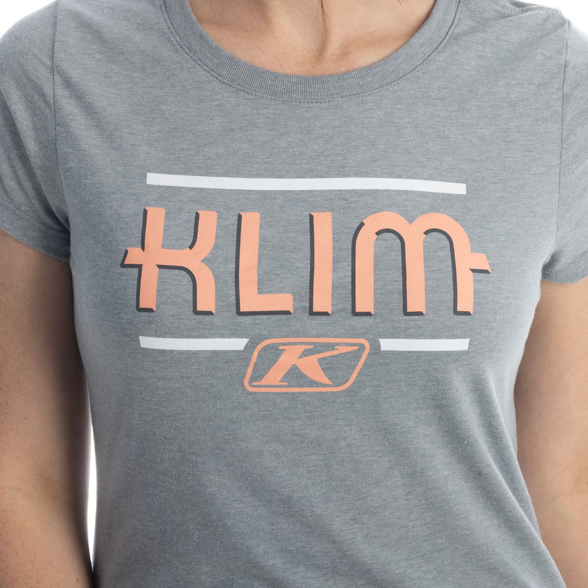 Klim Women's Kute Corp SS T - Heathered Gray - Desert Flower