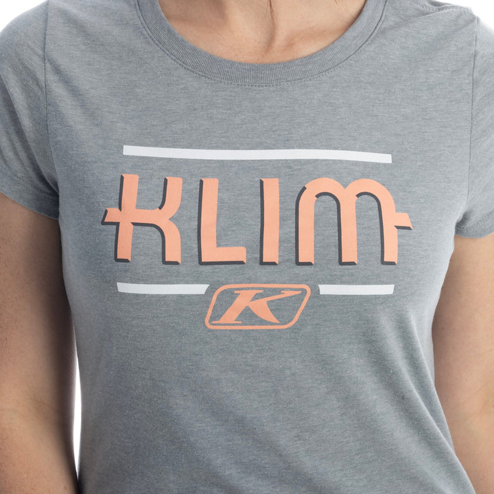 Klim Women's Kute Corp SS T - Heathered Gray - Desert Flower