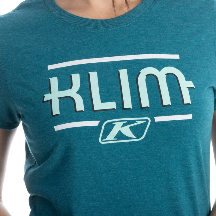Klim Women's Kute Corp SS T - Heathered Teal - Beach Glass