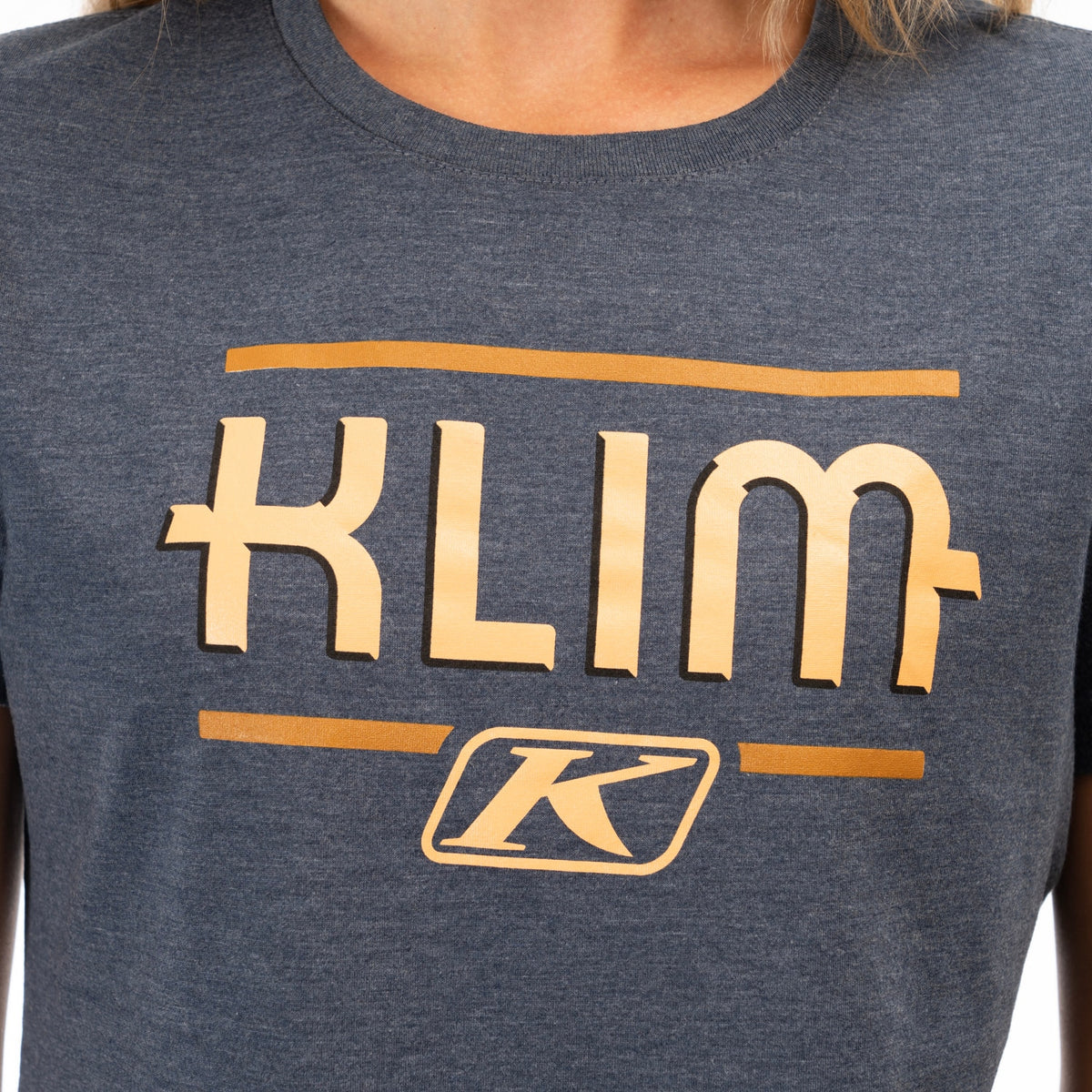 Klim Women's Kute Corp SS T - Navy Frost - Mock Orange
