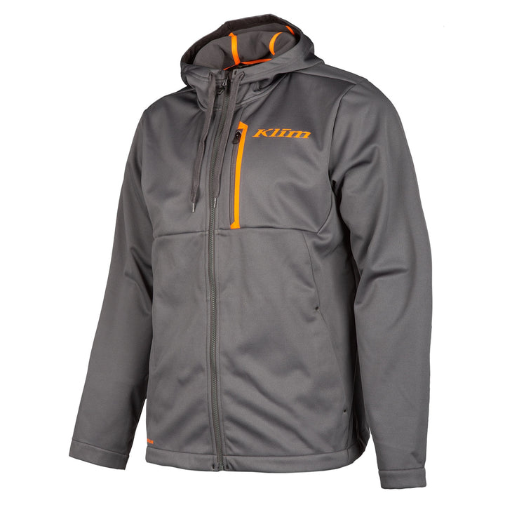 Klim Transition Hoodie - Asphalt - Strike Orange