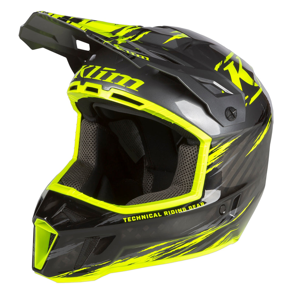 F3 Carbon Pro Helmet ECE - Thrashed Asphalt - Hi-Vis