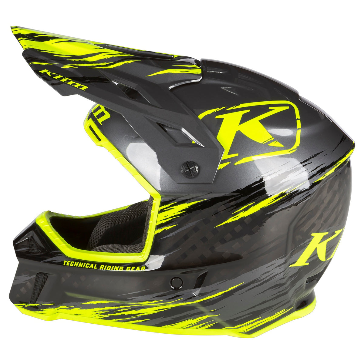 F3 Carbon Pro Helmet ECE - Thrashed Asphalt - Hi-Vis