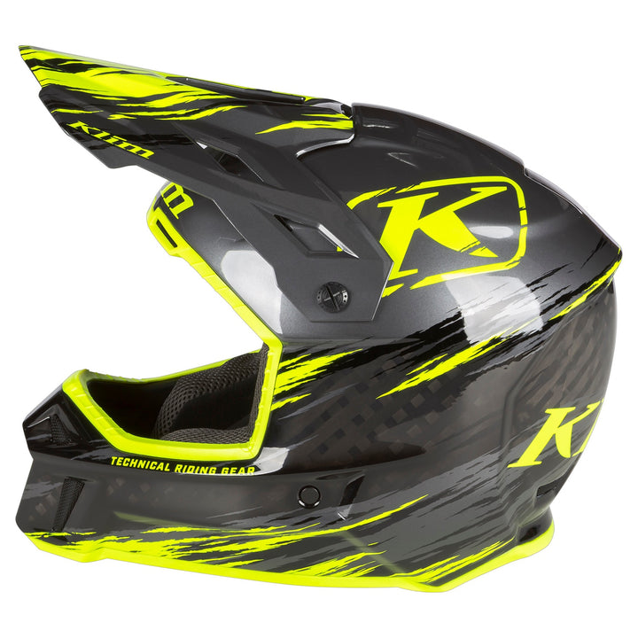 F3 Carbon Pro Helmet ECE - Thrashed Asphalt - Hi-Vis