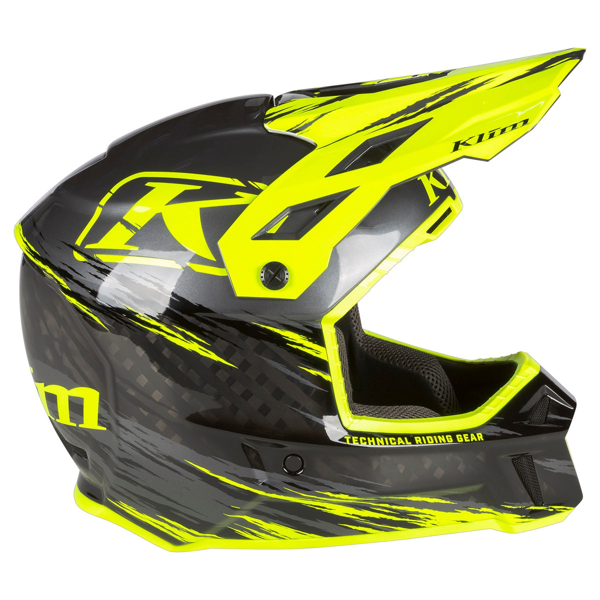 F3 Carbon Pro Helmet ECE - Thrashed Asphalt - Hi-Vis