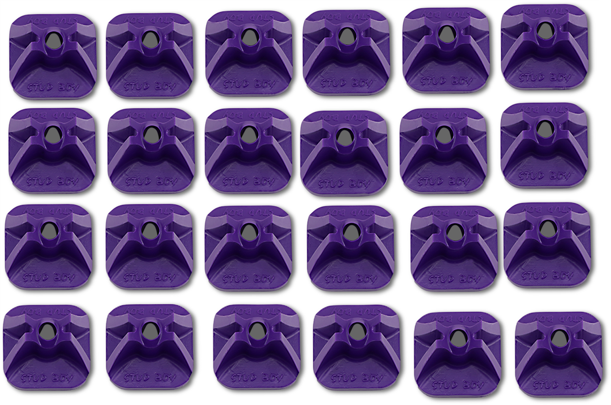 STUD BOY Pro Series Backing Plates - Single - Purple - 24 Pack 2513-P1-PUR