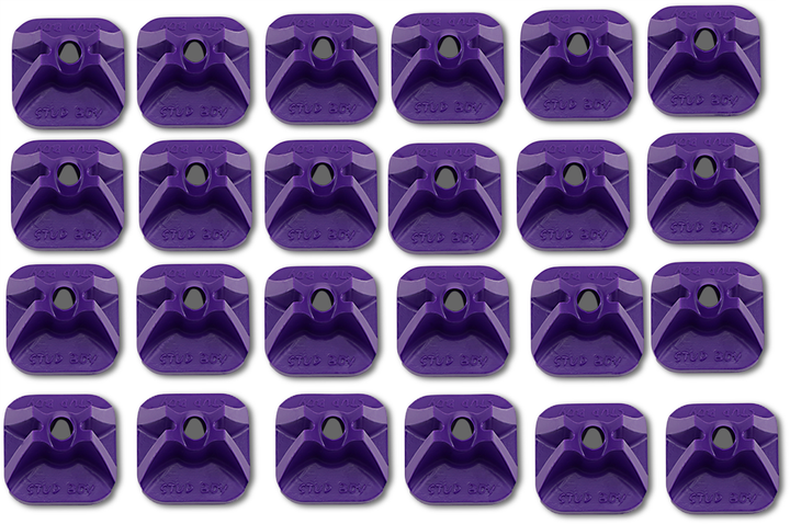 STUD BOY Pro Series Backing Plates - Single - Purple - 24 Pack 2513-P1-PUR