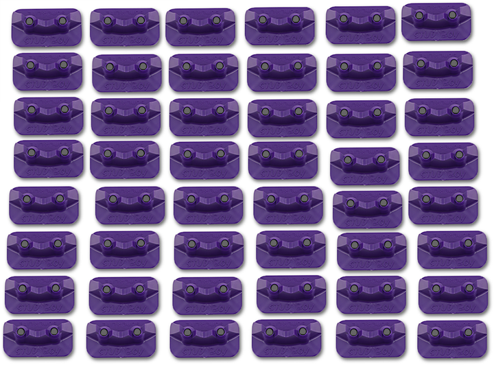 STUD BOY Double Backing Plates - Pro Series Super Lite - Purple - 48 Pack 2522-P2-PUR