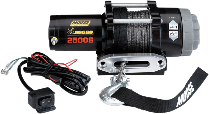 MOOSE OFFROAD 2500 lb Winch - Synthetic Rope - 50' 104307