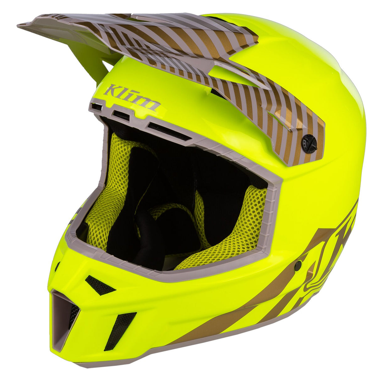 Klim F3 Visor - Illusion Yellow - Gold