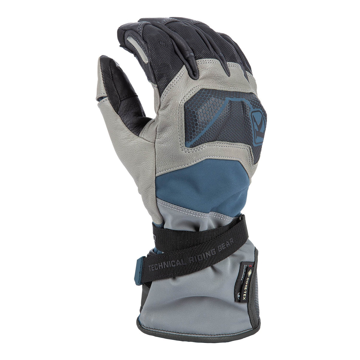 Klim Badlands GTX Long Glove - Monument Gray - Petrol