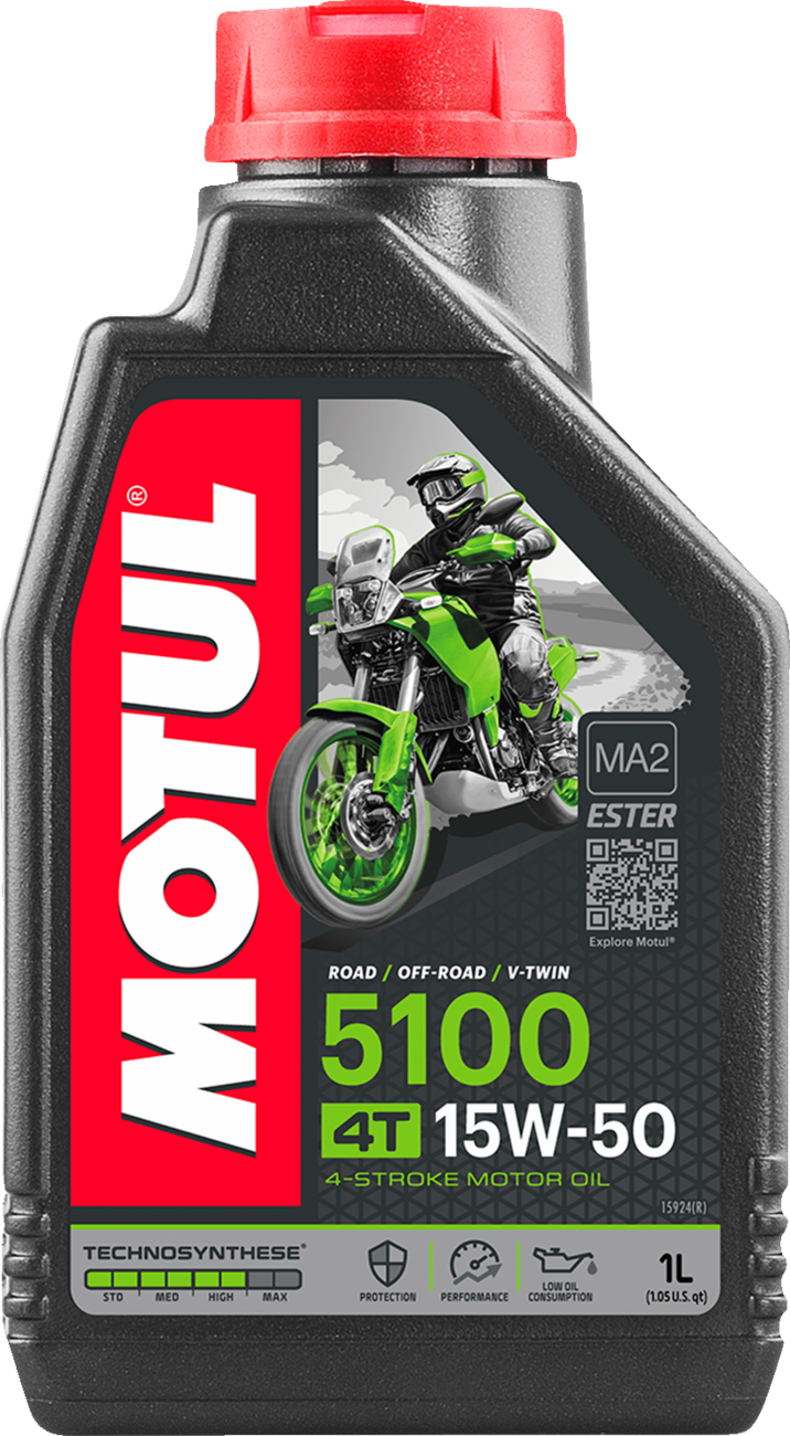 Motul 5100 Synthetic Blend 4T Engine Oil - 15W-50 - 1L