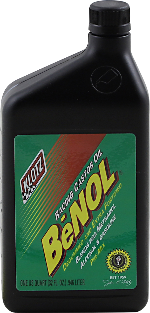 Klotz BeNOL® Racing 2-Stroke Pre-Mix Castor Oil - 1 U.S. quart