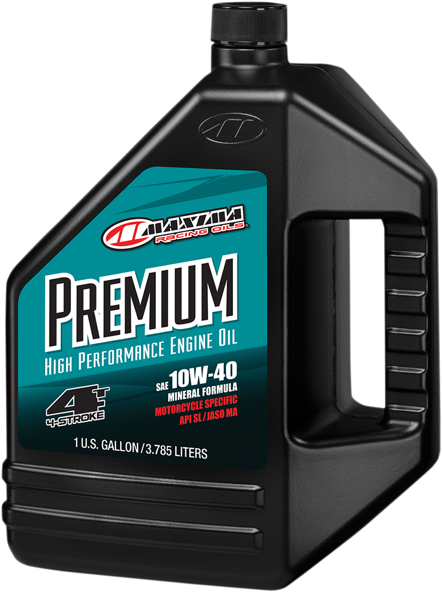 Maxima Premium High Performance Mineral 4T Engine Oil - 10W-40 - 1 US gallon