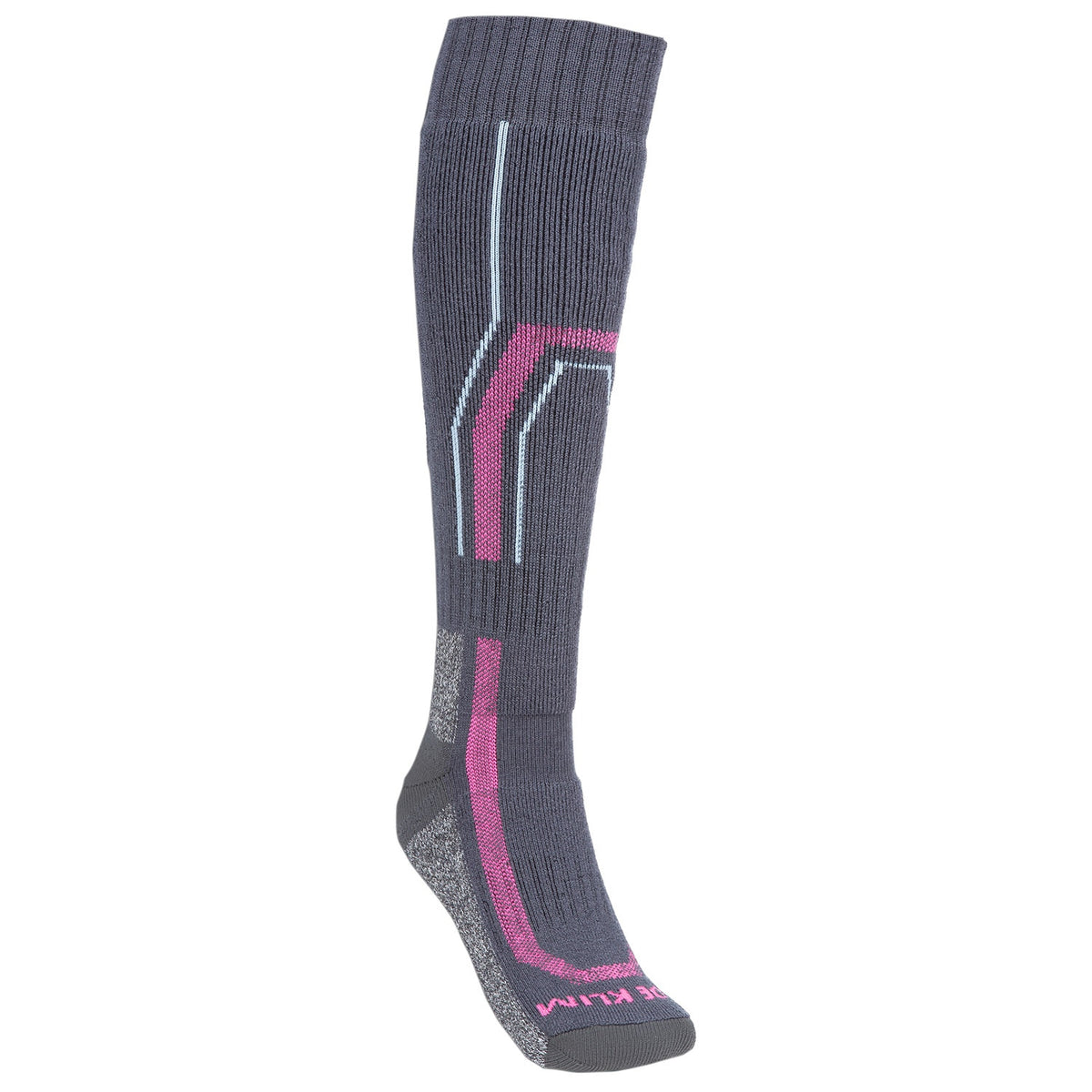 Solstice Sock 3.0 - Asphalt - Knockout Pink