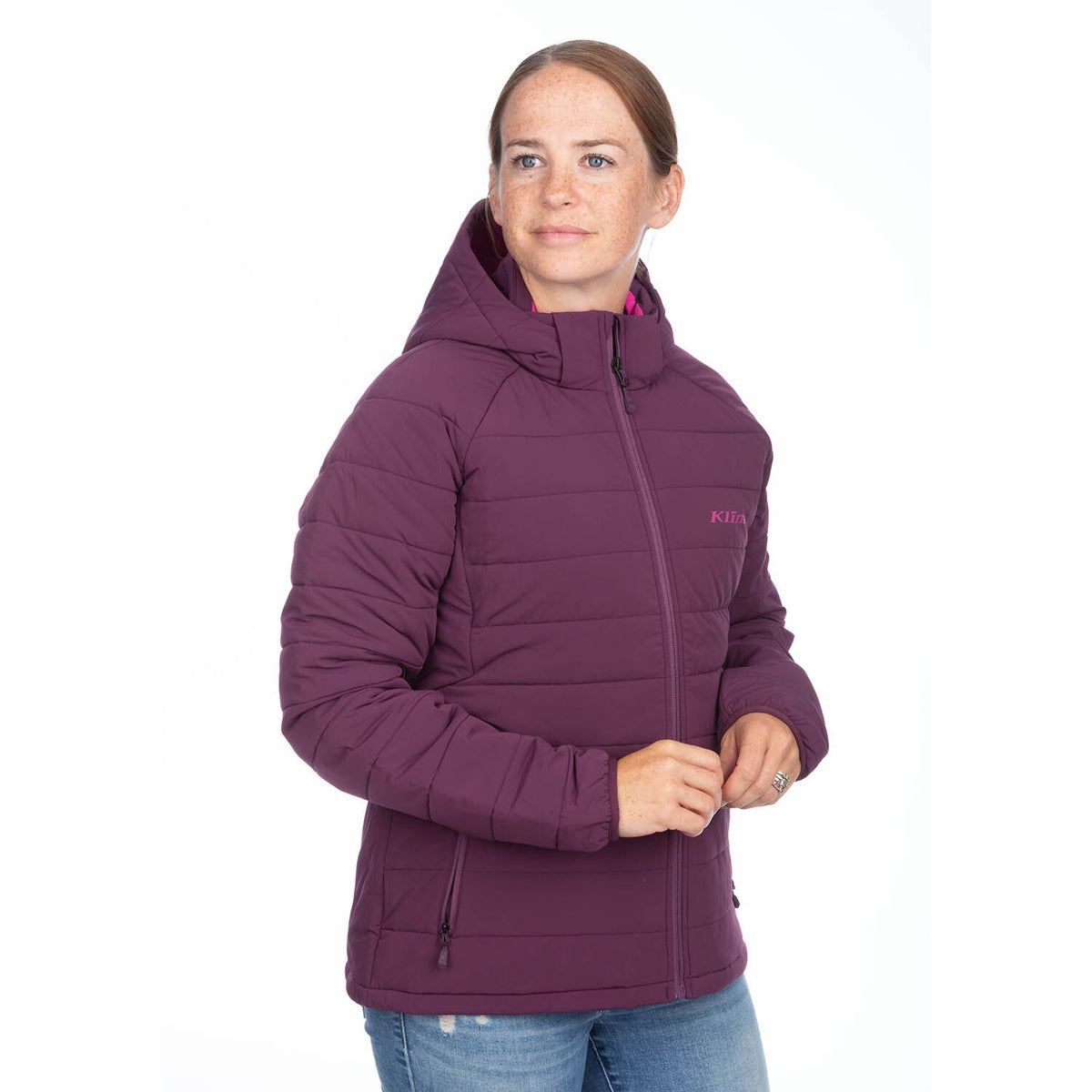 Waverly Stretch Insulated Hooded Jacket - Italian Plum