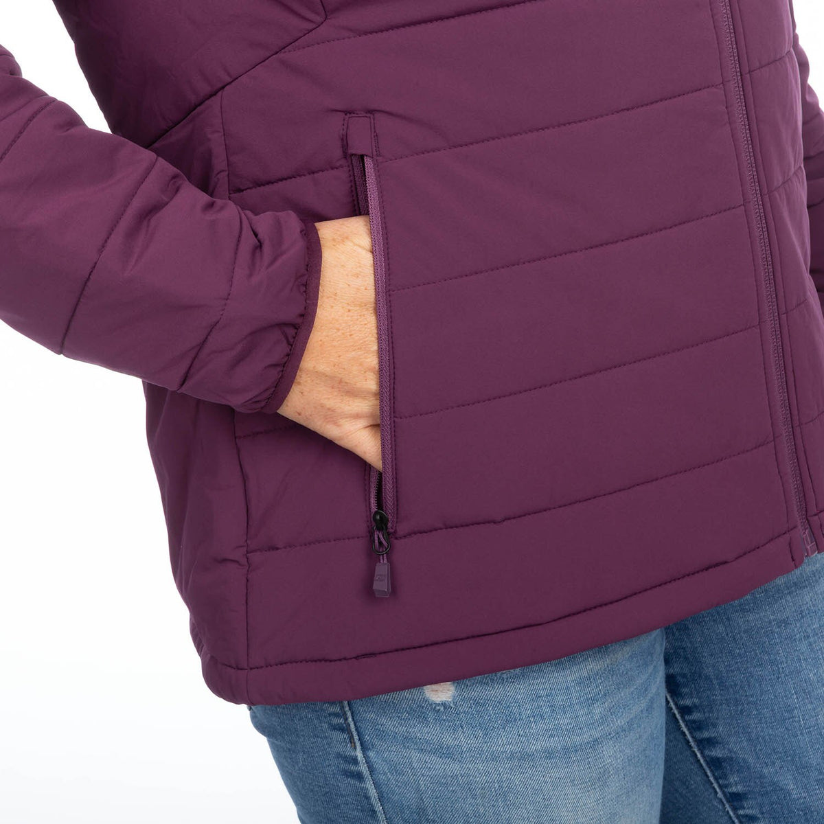 Waverly Stretch Insulated Hooded Jacket - Italian Plum