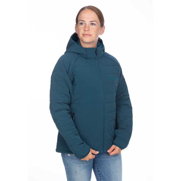 Waverly Stretch Insulated Hooded Jacket - Reflecting Pond