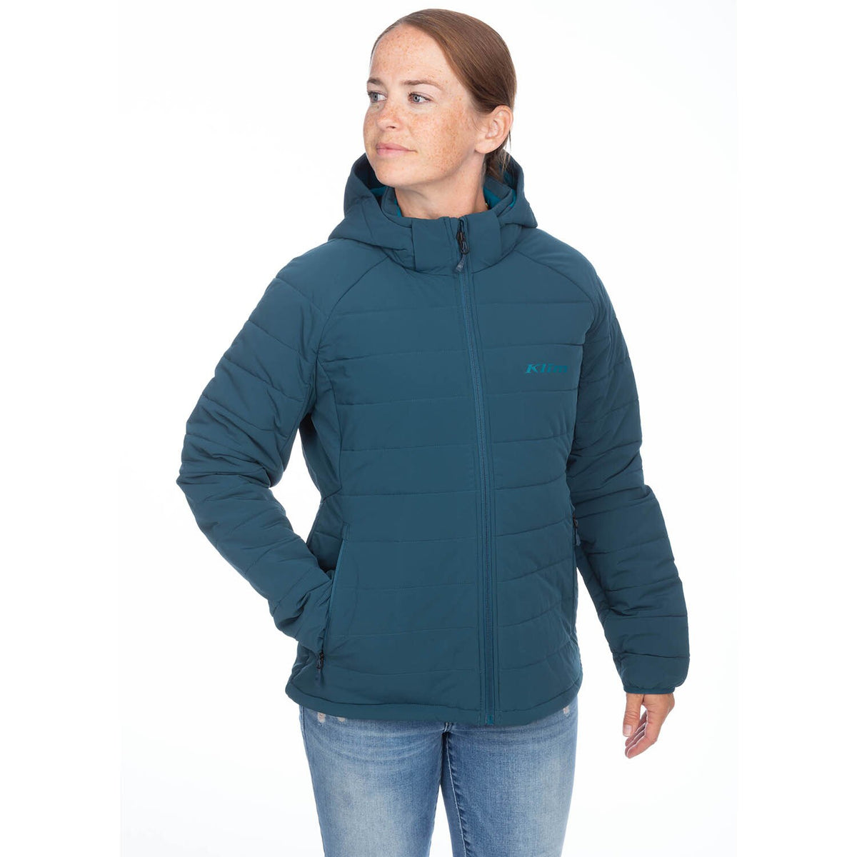 Waverly Stretch Insulated Hooded Jacket - Reflecting Pond