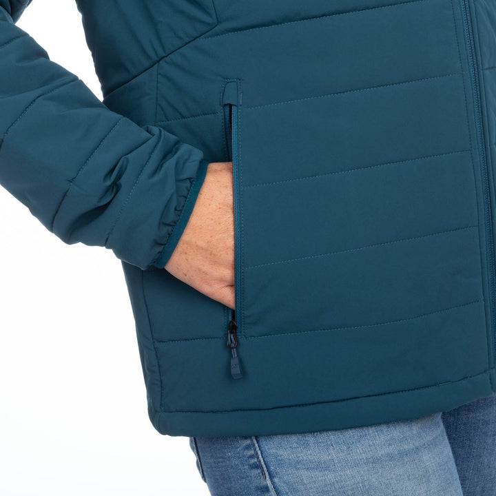 Waverly Stretch Insulated Hooded Jacket - Reflecting Pond