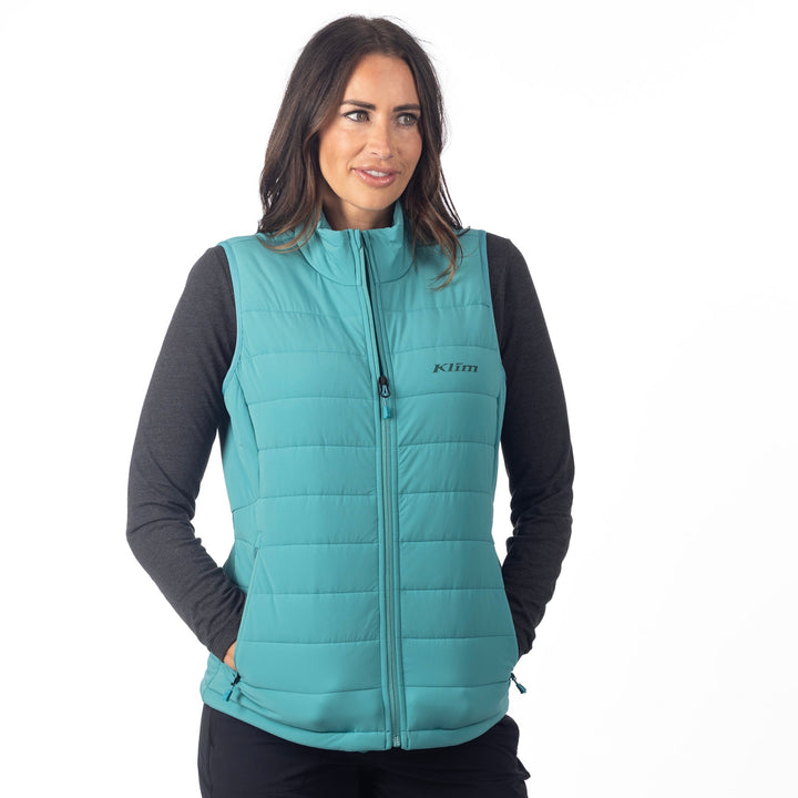 Waverly Stretch Insulated Vest - Green-Blue Slate