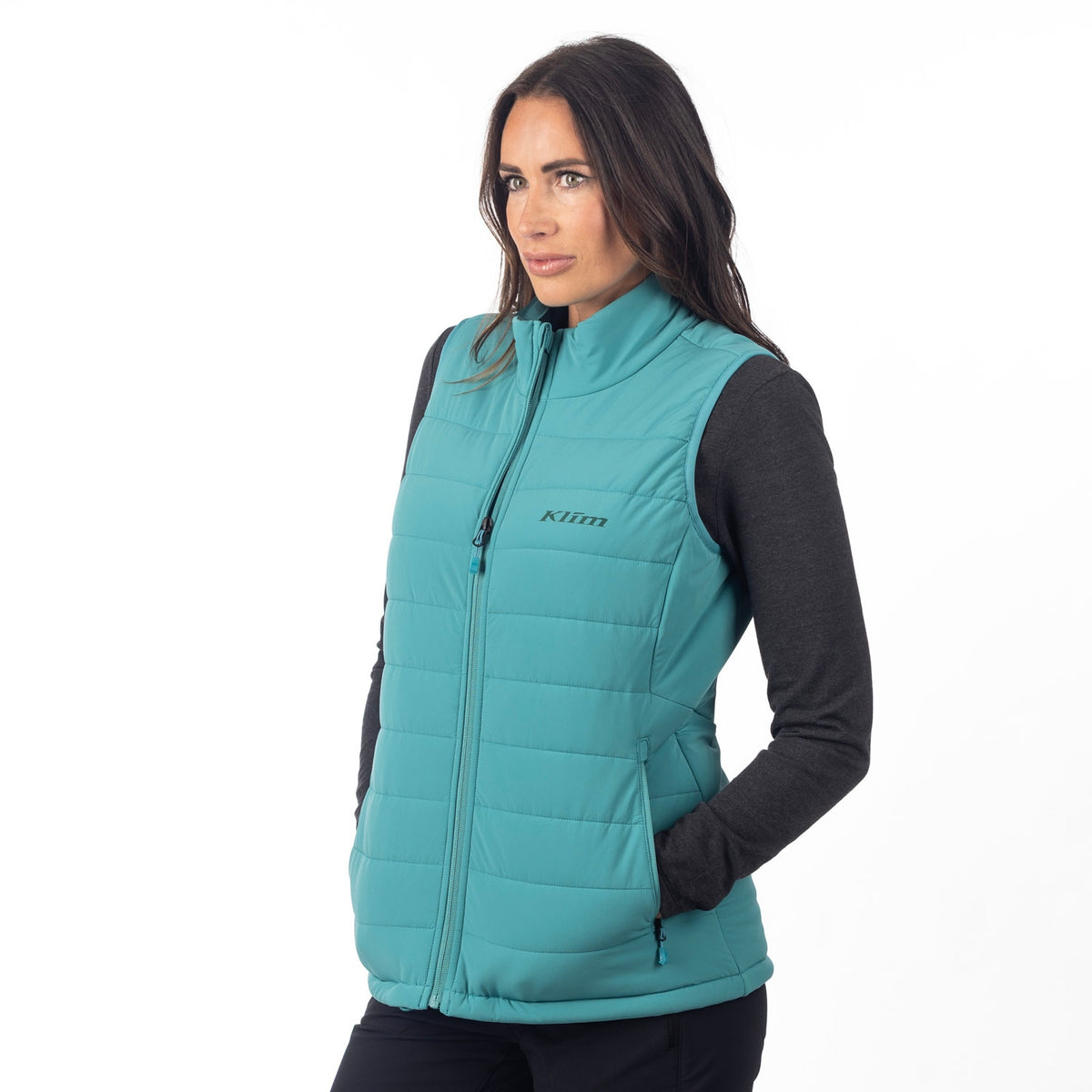 Waverly Stretch Insulated Vest - Green-Blue Slate