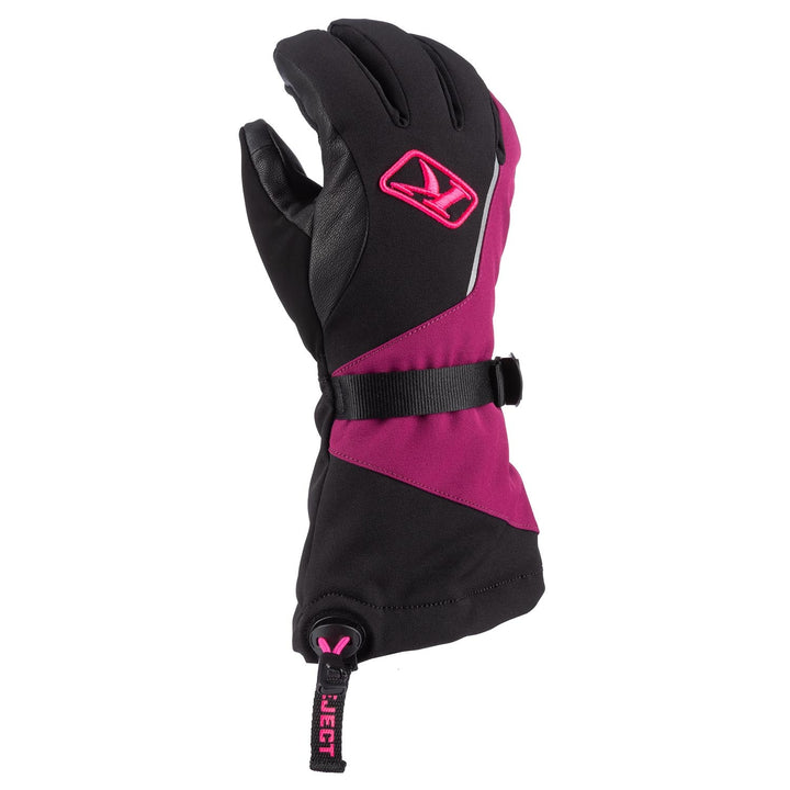Allure Gauntlet Glove - Black - Pink Glo