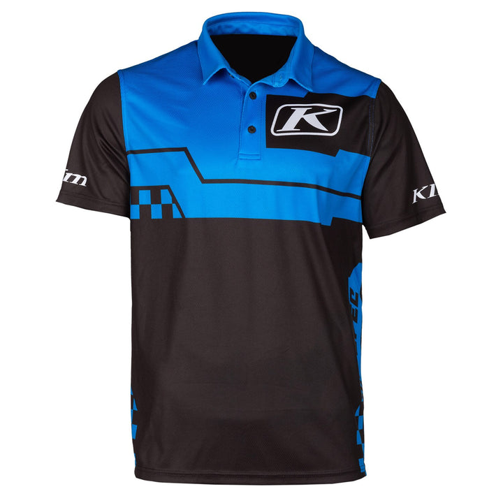 Klim Launch Polo - Electric Blue Lemonade - Black