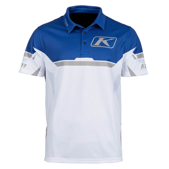 Klim Launch Polo - Nightfall Blue - White
