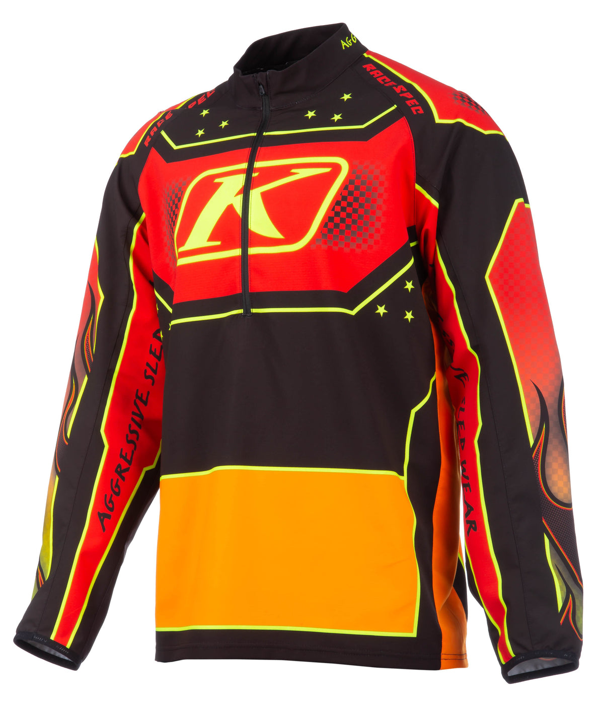 Klim Revolt Aggressive Sled Wear 1/4 Zip Pullover - Throwback Flames
