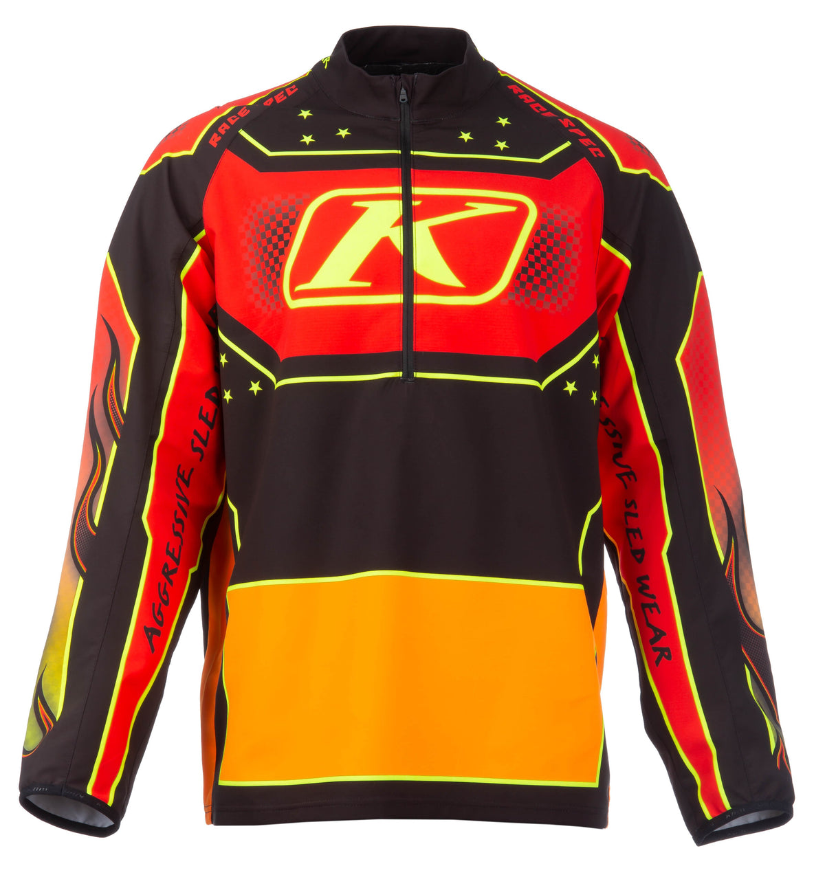 Klim Revolt Aggressive Sled Wear 1/4 Zip Pullover - Throwback Flames