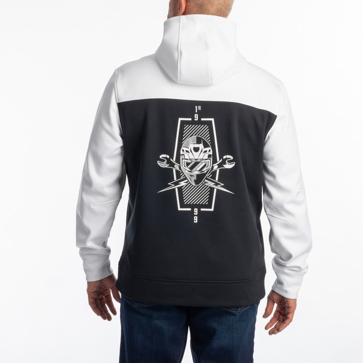 Klim Petrol Pullover Hoodie - Black - White