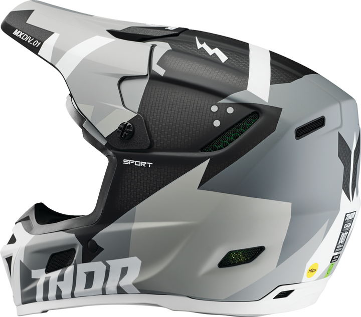 Thor Reflex Sport Carbon MIPS Helmet - Brave - Gray/White