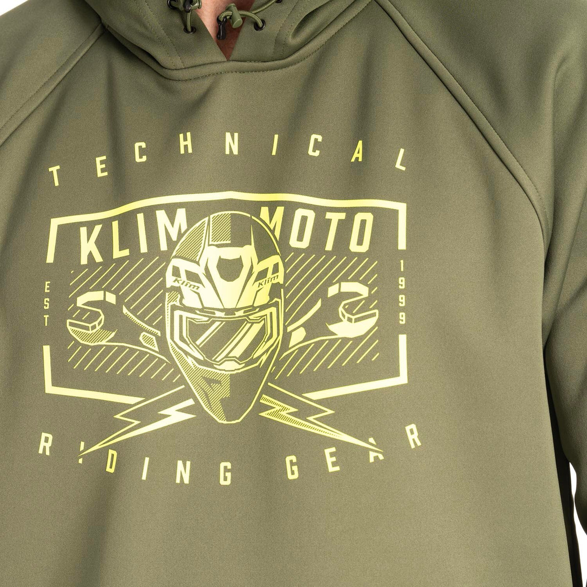 Klim Petrol Pullover Hoodie - Bronze Green - Hi-Vis