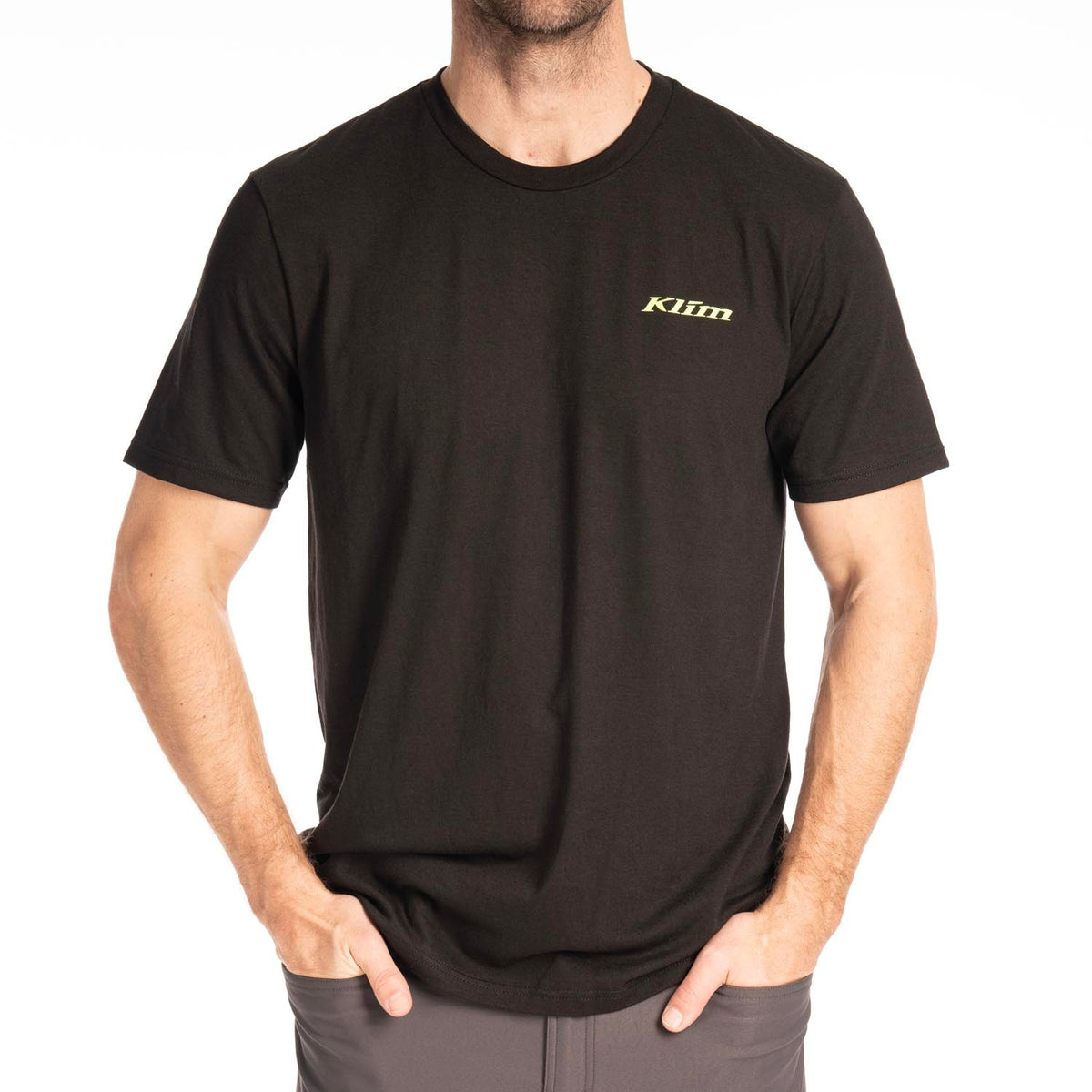 Klim Saddle Mountain Tri-blend Tee - Black - Hi-Vis
