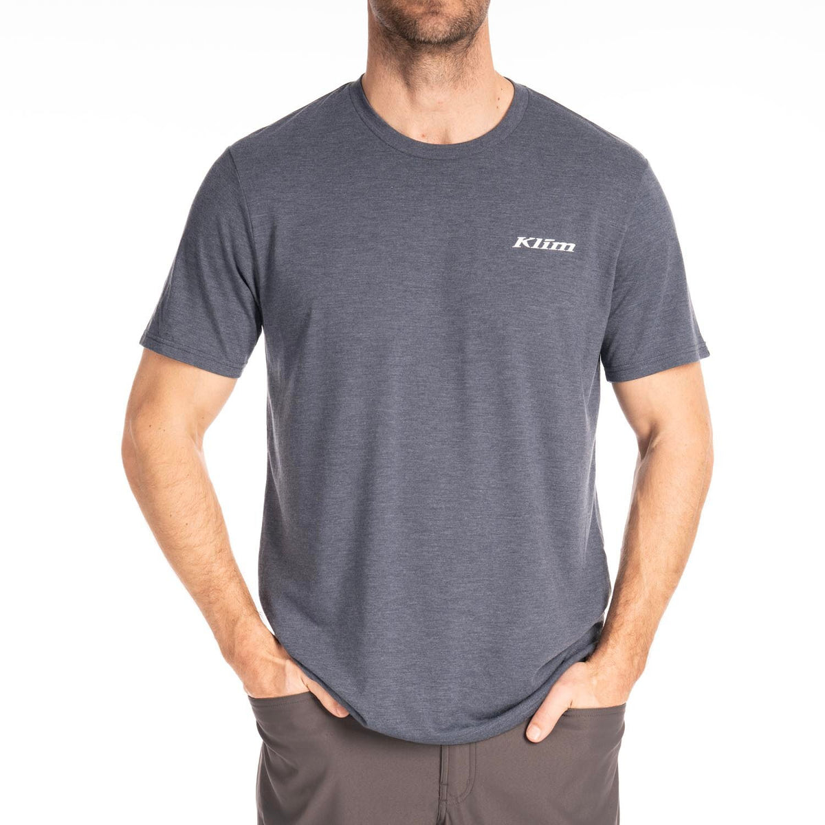 Klim Saddle Mountain Tri-blend Tee - Navy Frost - Monument