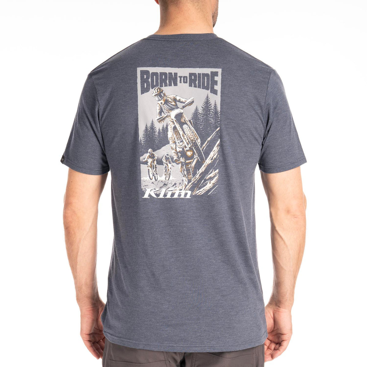 Klim Saddle Mountain Tri-blend Tee - Navy Frost - Monument
