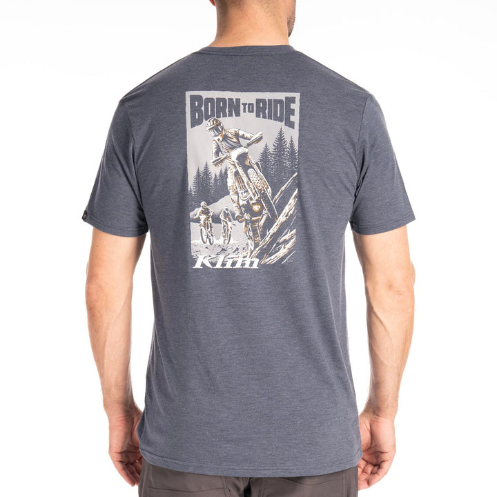 Klim Saddle Mountain Tri-blend Tee - Navy Frost - Monument