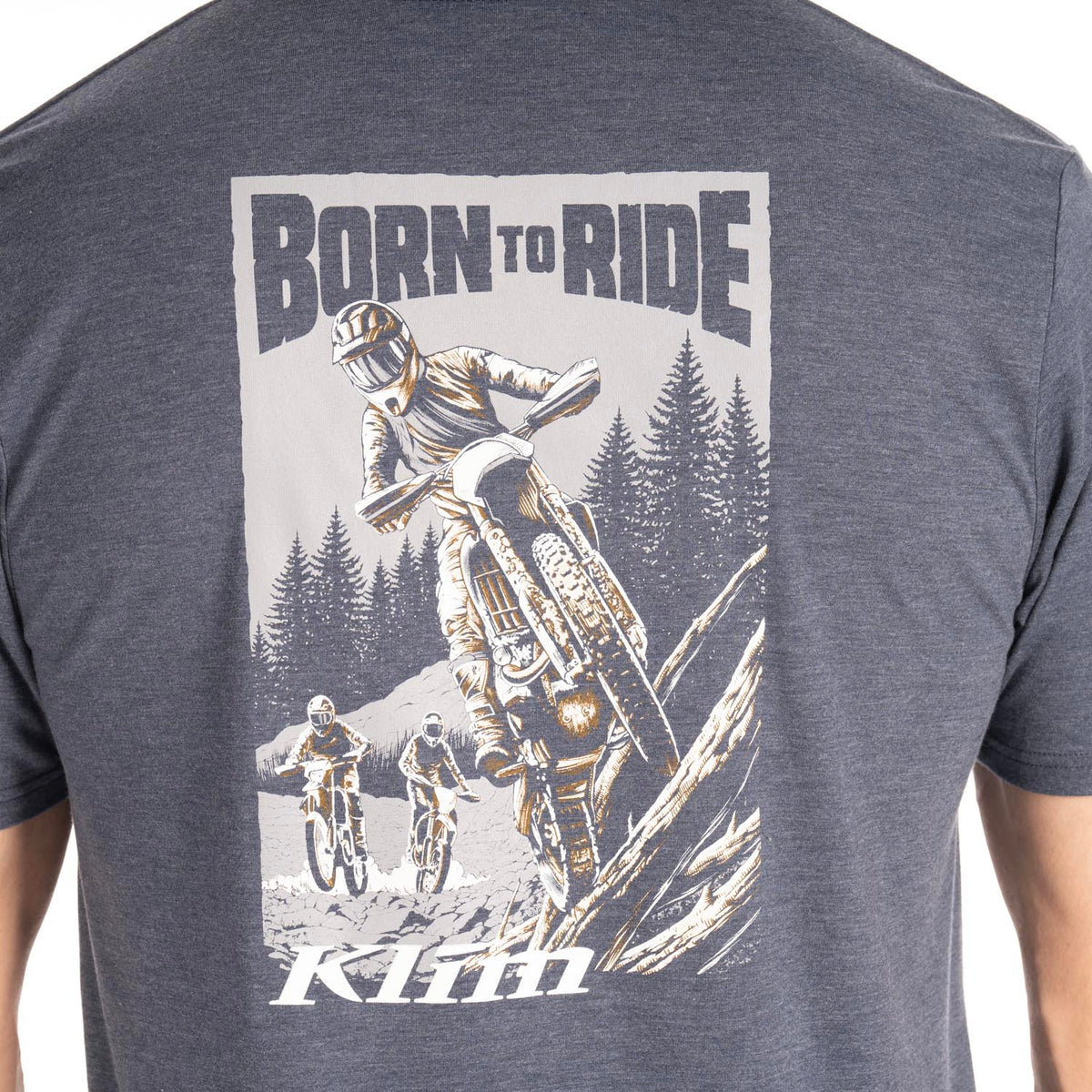 Klim Saddle Mountain Tri-blend Tee - Navy Frost - Monument