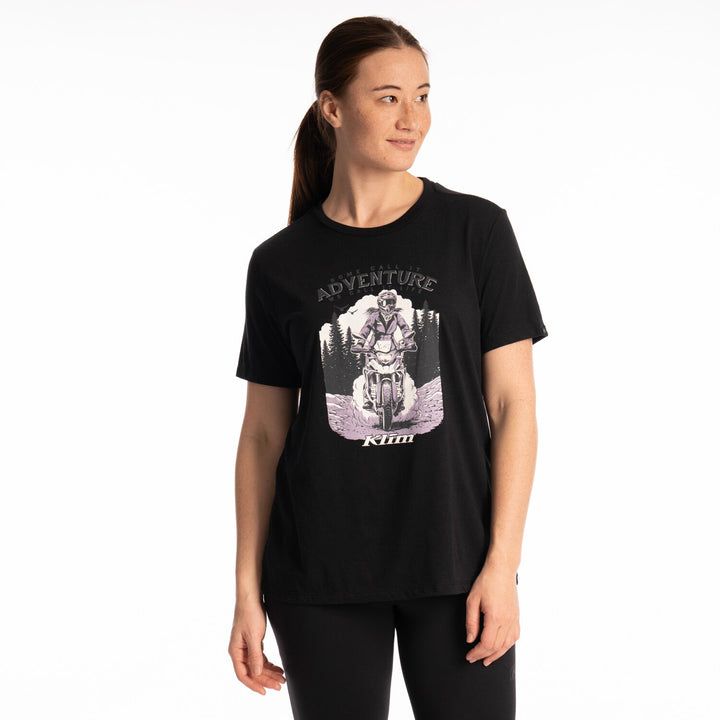 Klim Women's Adventure Tri-blend Tee - Black - Wisteria