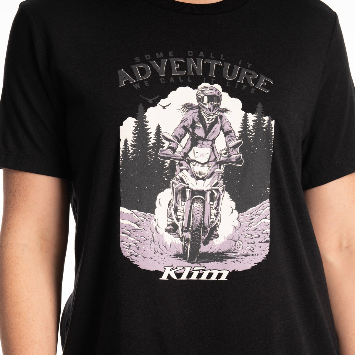 Klim Women's Adventure Tri-blend Tee - Black - Wisteria