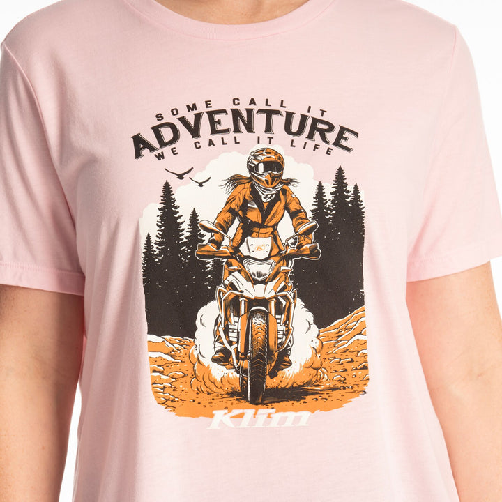 Klim Women's Adventure Tri-blend Tee - Pink - Golden Poppy