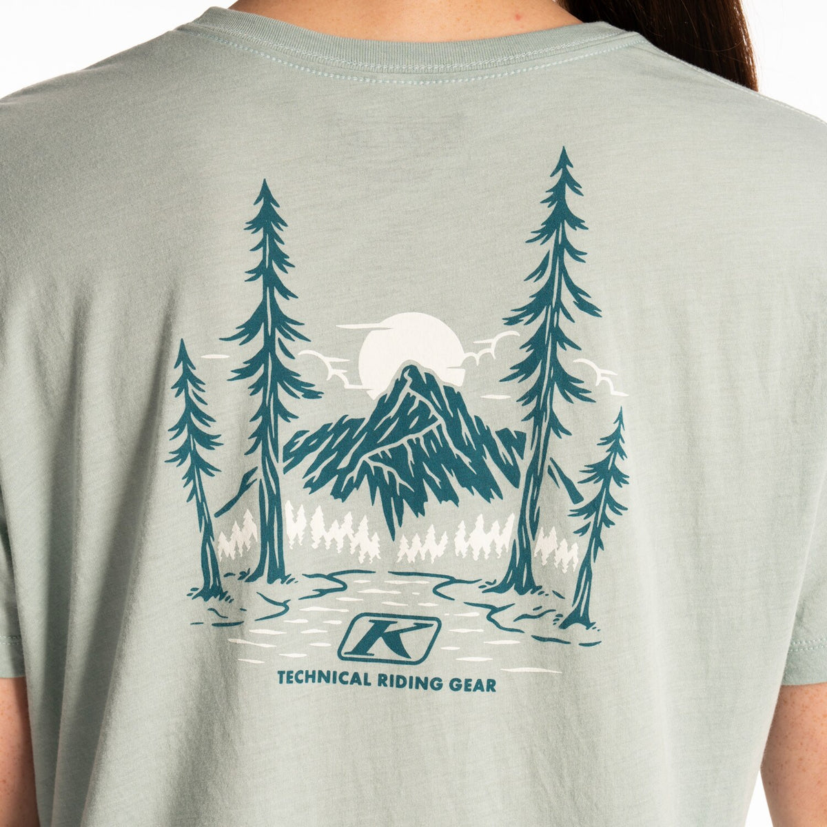 Klim Women's Canyon Tri-blend Tee - Dusty Blue - Deep Lagoon