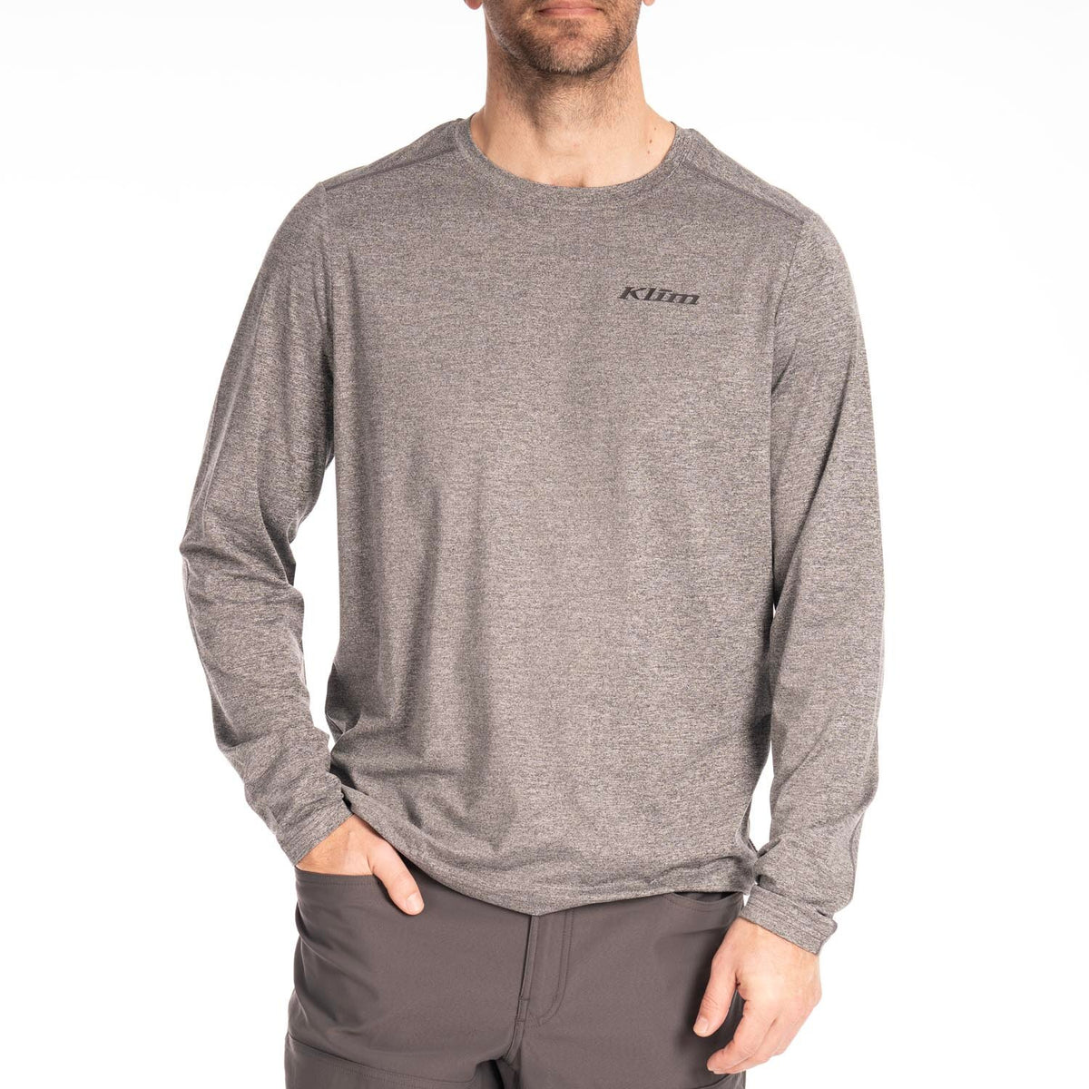 Klim Static Peak Long Sleeve Shirt - Heathered Gray
