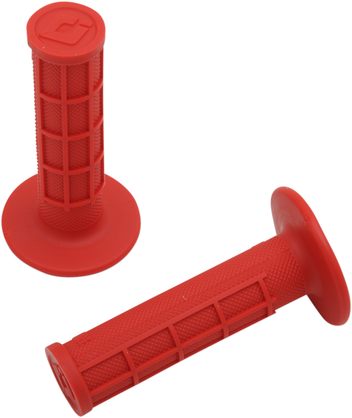 ODI Ruffian Half Waffle Red Grips for 7/8-Inch Bars, H01RFR