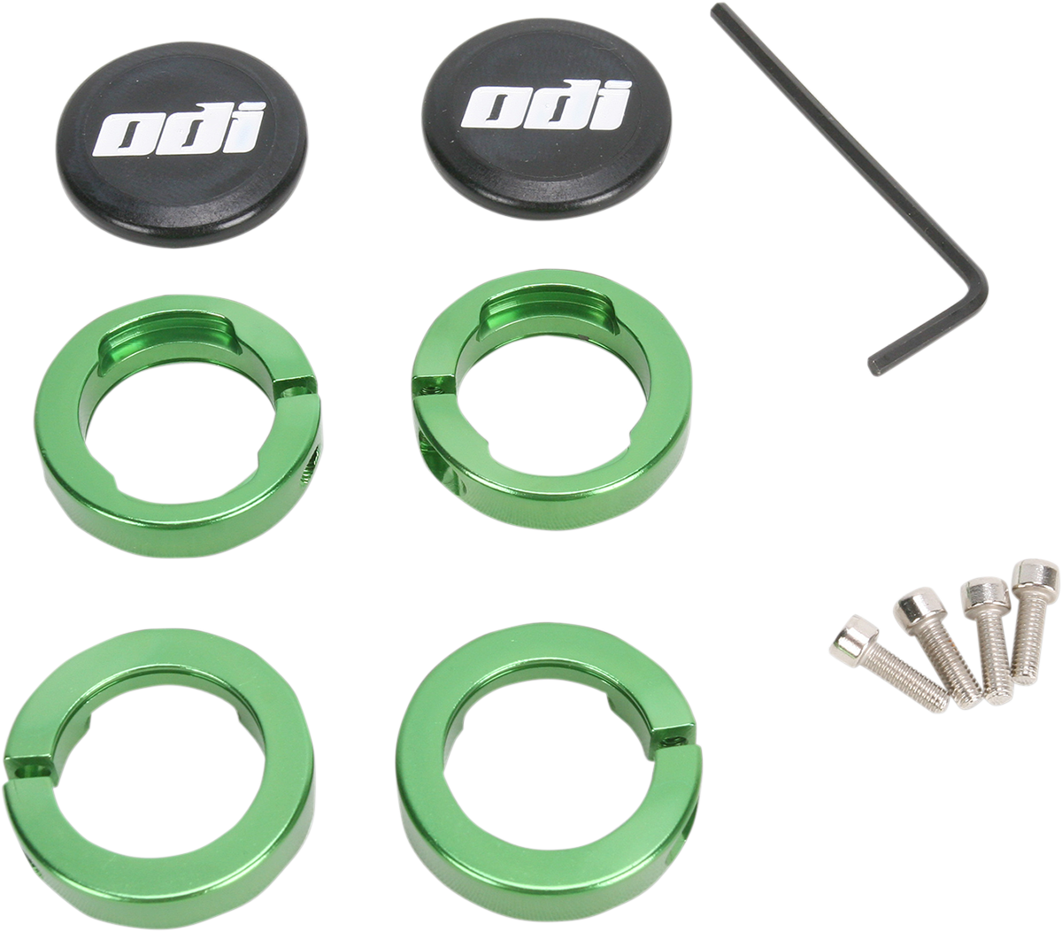 ODI Lock Jaw Clamps Green D70LJN for Lock-On Grips