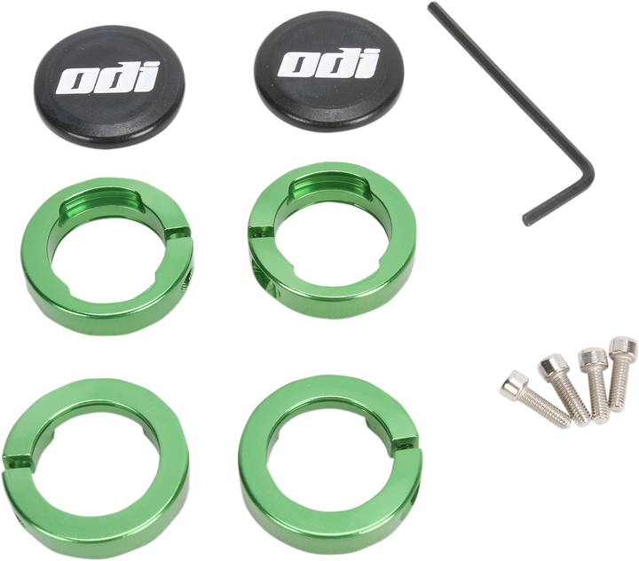ODI Lock Jaw Clamps Green D70LJN for Lock-On Grips