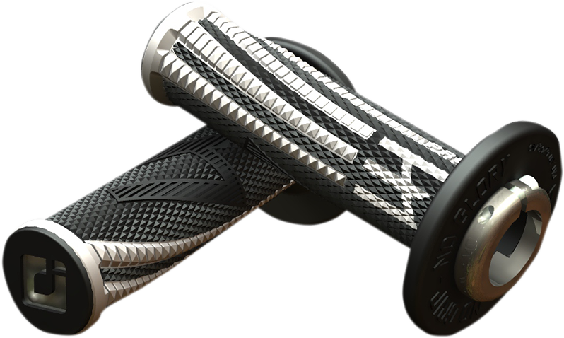 ODI Emig Pro V2 Lock-On Grips with Throttle Tube, Gray/Graphite, H36EPHG